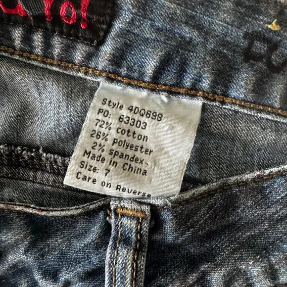 Y2K Mudd Jeans, Bootcut Flare, Striped Faded Wash, Low Rise, Women’s Size 7 - Picture 3 of 15